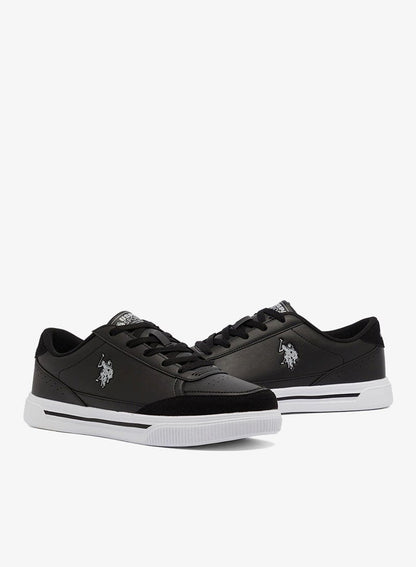 Men's Black Low-Top Sneakers - Lightweight Shoes Lace-Up Design, Comfortable for Everyday Outfits