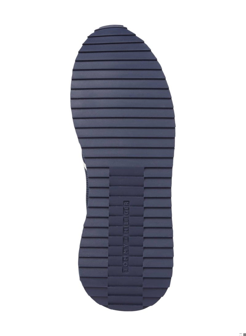Leather Serrated Runner Sneakers