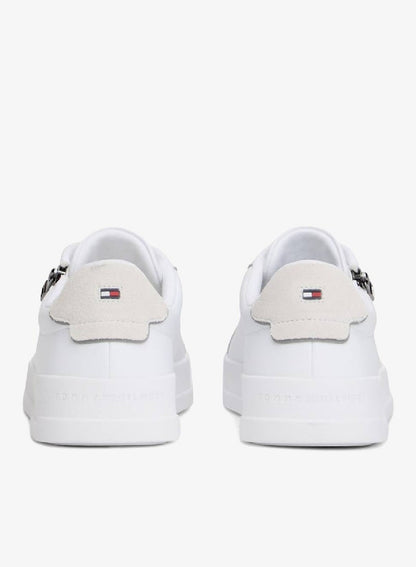 Zip-Up Court Trainers With Leather