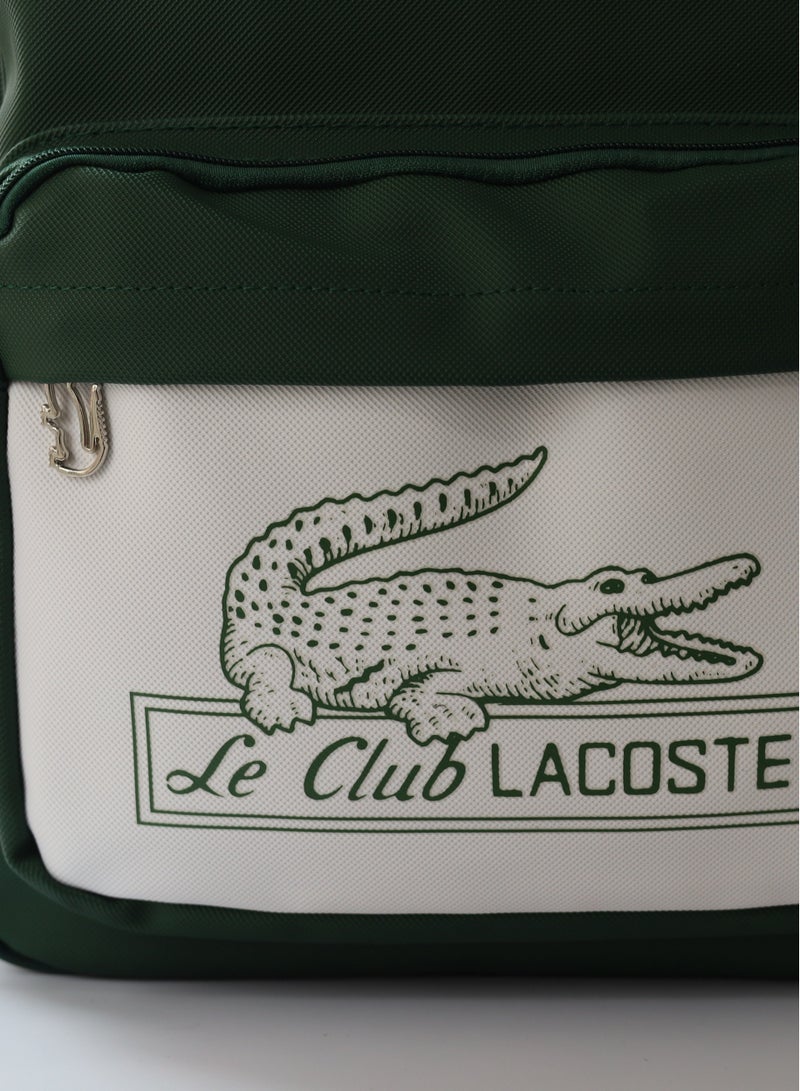 Lacoste Printed Men's backpack Green and White