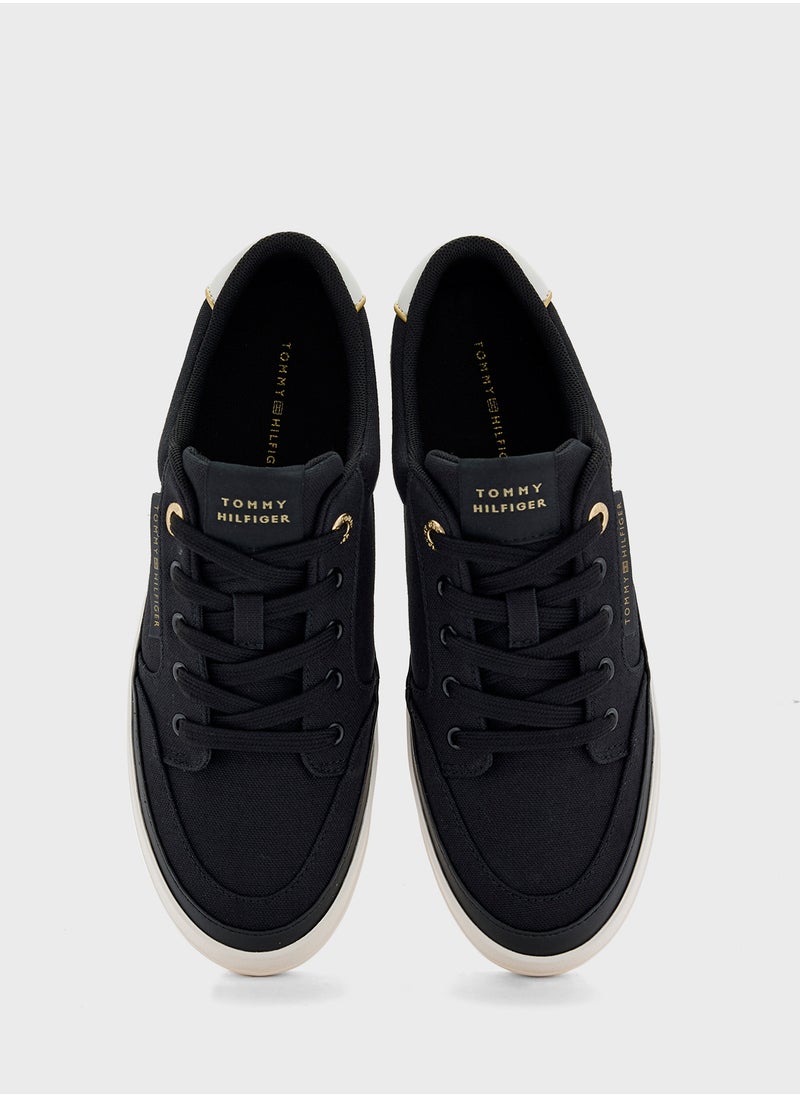 Logo Detail Lace Up Low Top Sneakers