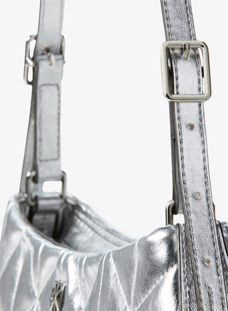 Quilted Metallic Shoulder Bag