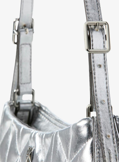 Quilted Metallic Shoulder Bag