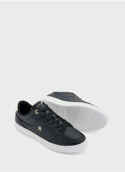 Logo Detail Lace Up Low Top Sneakers