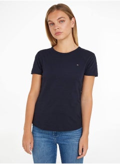 Women's 1985 Collection Slim T-Shirt -  Pure organic slub cotton, Blue