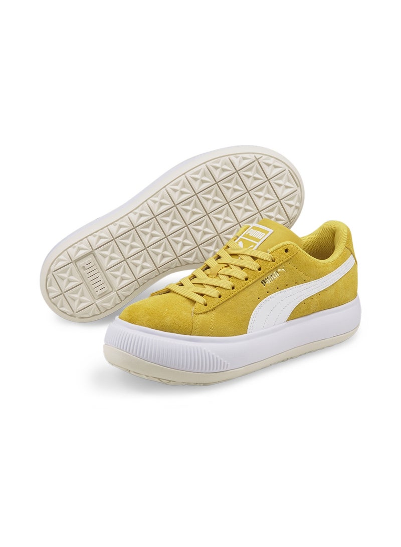 Suede Mayu Womens Yellow Platform Sneakers