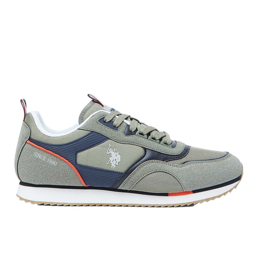 Men's Khaki Low-Top Sneakers - Lightweight Shoes Timeless Lace-Up Style