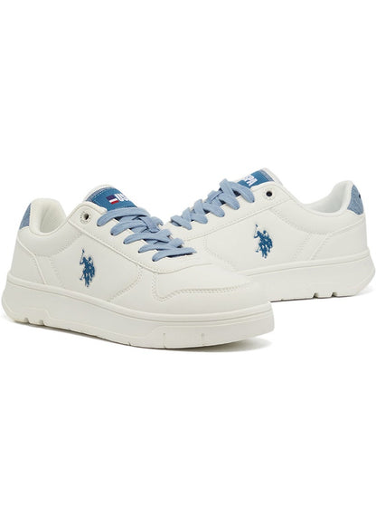 Women's White Low-Top Sneakers - High-Quality Sole for Everyday Look