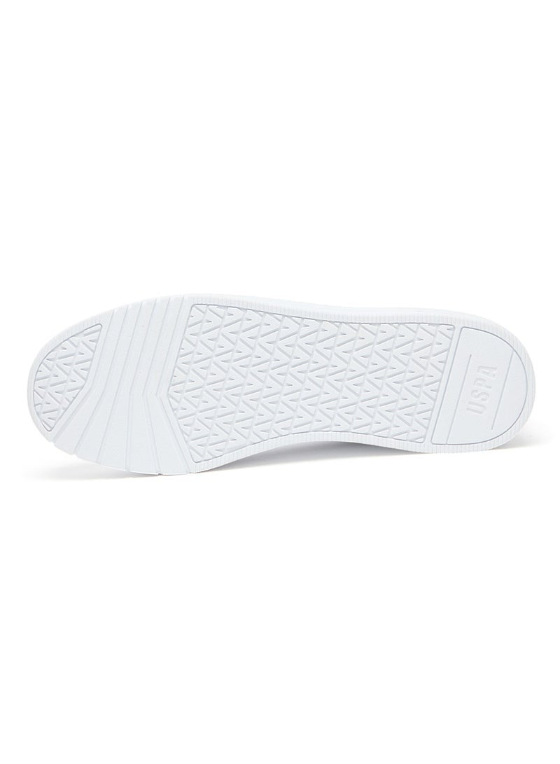 Men's White and Red Low-Top Sneakers - Lightweight Classic Lace-Up Design, Comfortable for Everyday Outfits