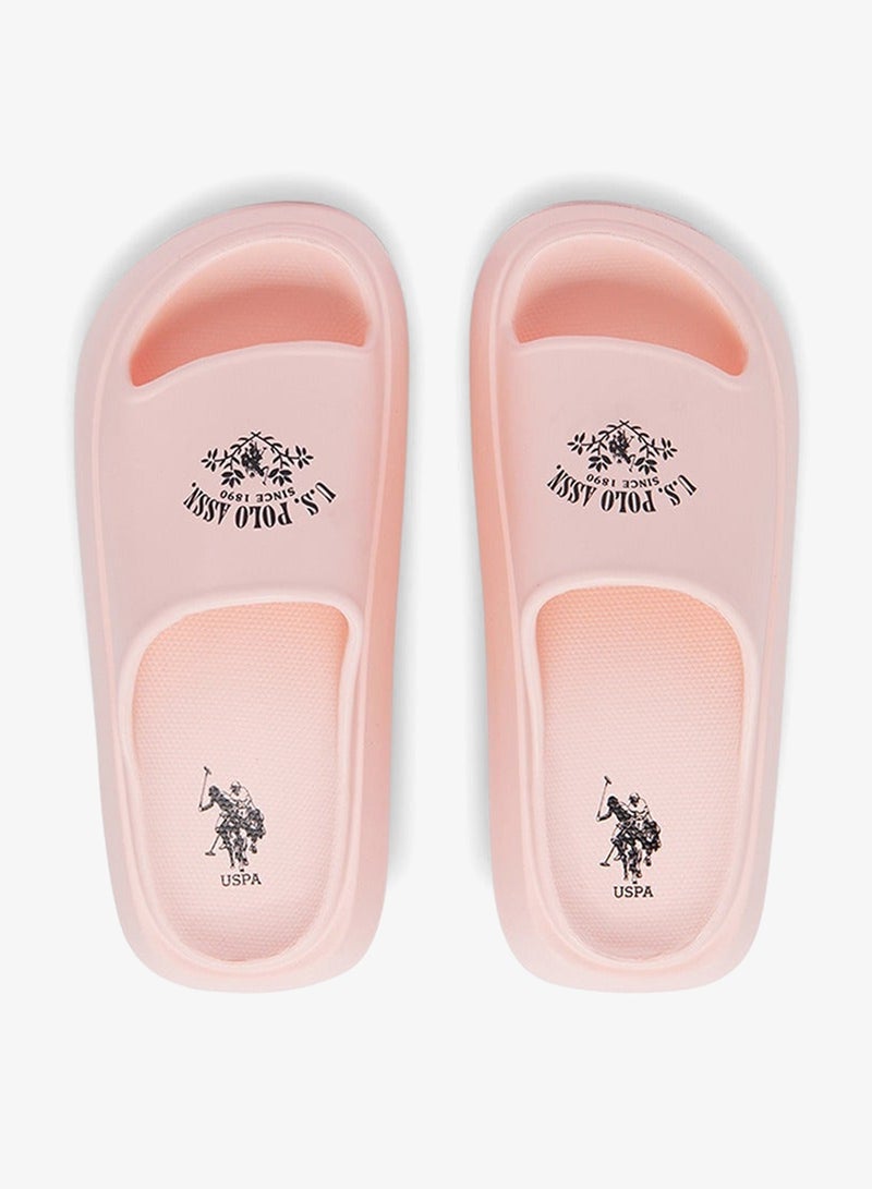 Women's Pink Slides - High-Quality Sole Lightweight Shoes & Trendy Design