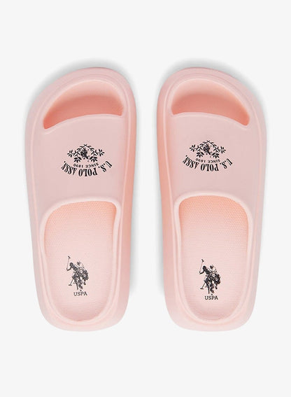 Women's Pink Slides - High-Quality Sole Lightweight Shoes & Trendy Design