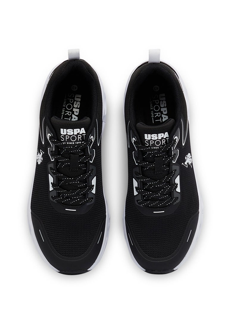 Men's Black Low-Top Sneakers - Lightweight Lace-Up Design, Comfortable for Everyday Outfits