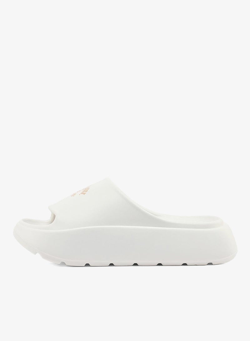 Women's White Slides - Stylish Perfect for Casual Outfit