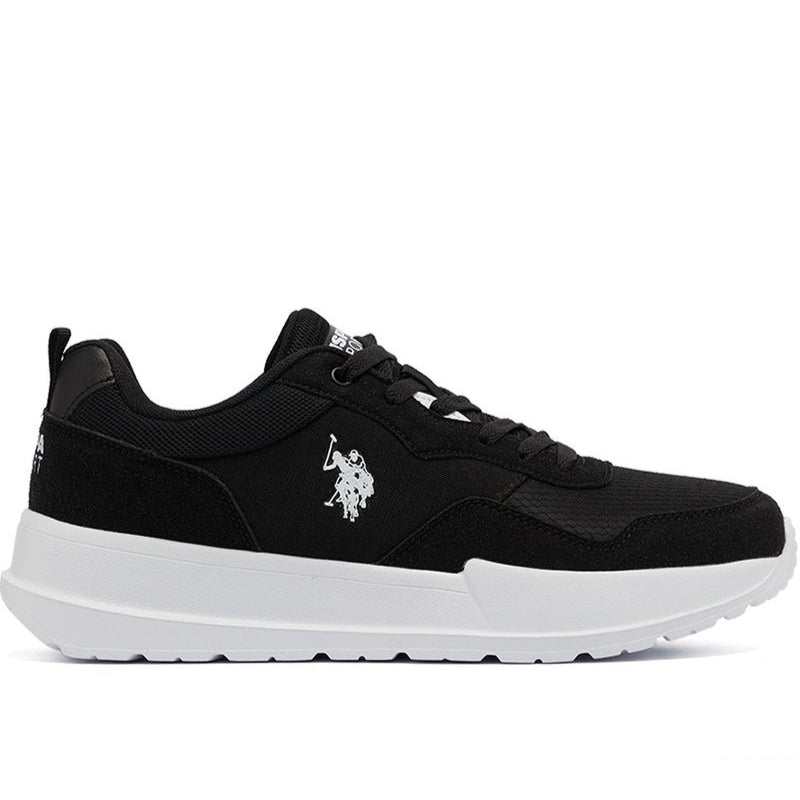 Men's Black Low-Top Sneakers - Lightweight Lace-Up Design, Comfortable for Everyday Outfits