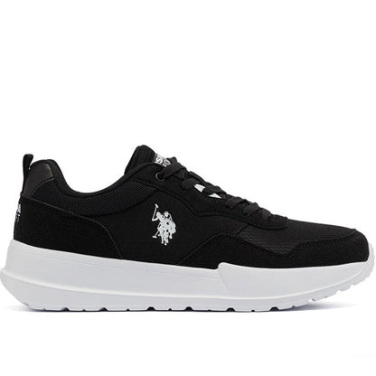 Men's Black Low-Top Sneakers - Lightweight Lace-Up Design, Comfortable for Everyday Outfits