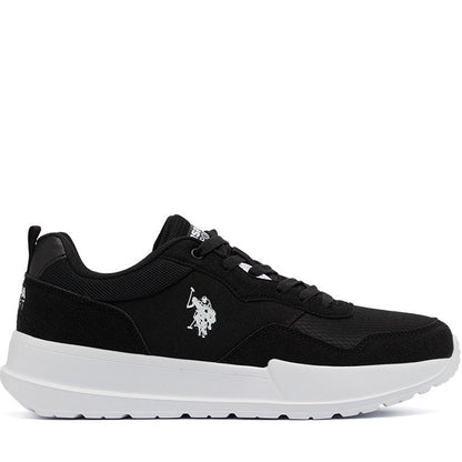 Men's Black Low-Top Sneakers - Lightweight Lace-Up Design, Comfortable for Everyday Outfits
