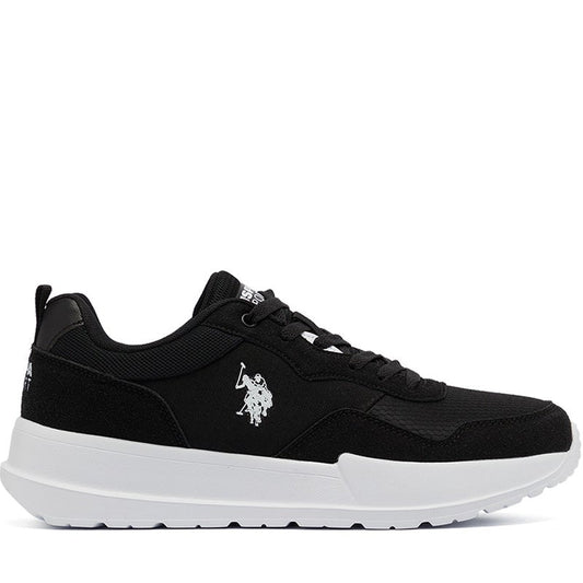 Men's Black Low-Top Sneakers - Lightweight Lace-Up Design, Comfortable for Everyday Outfits