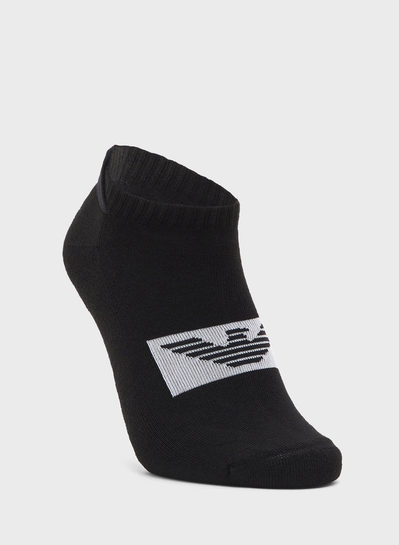 2 Pack Of Logo Ankle Socks