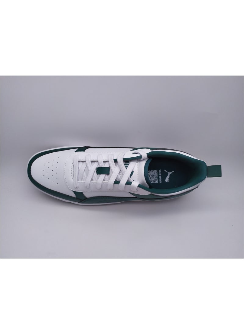 Dribble Unisex White Green Sneakers