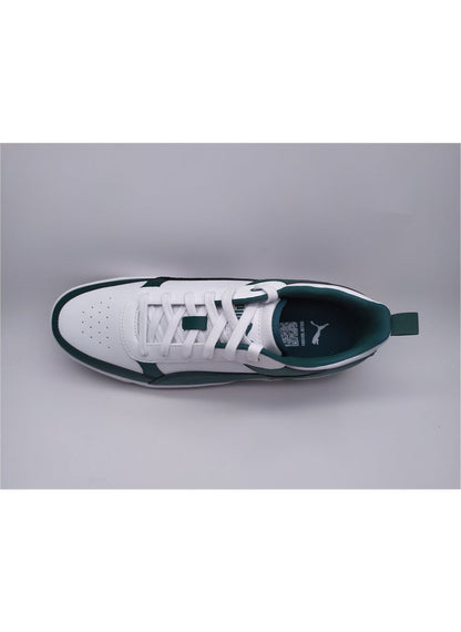 Dribble Unisex White Green Sneakers