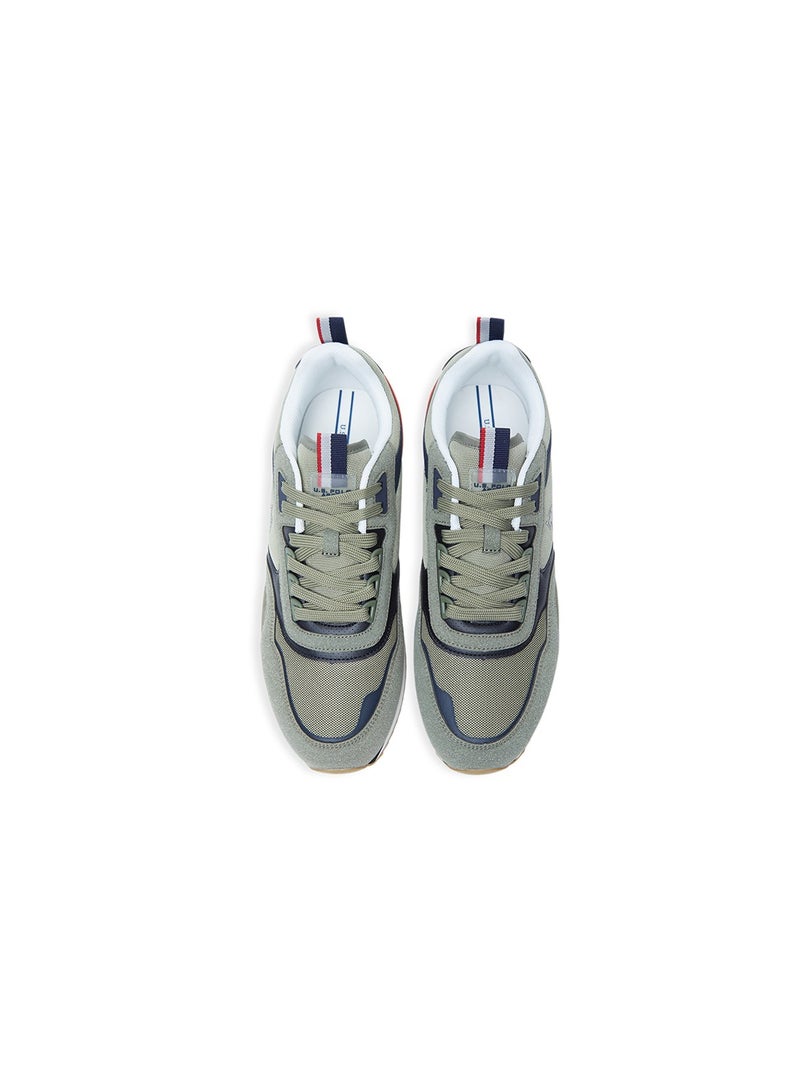 Men's Khaki Low-Top Sneakers - Lightweight Timeless Lace-Up Style
