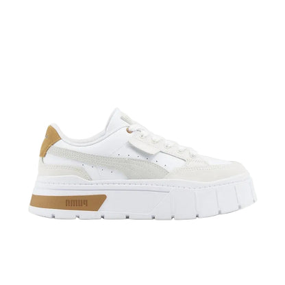 Mayze Stack Luxe Womens White Sneakers