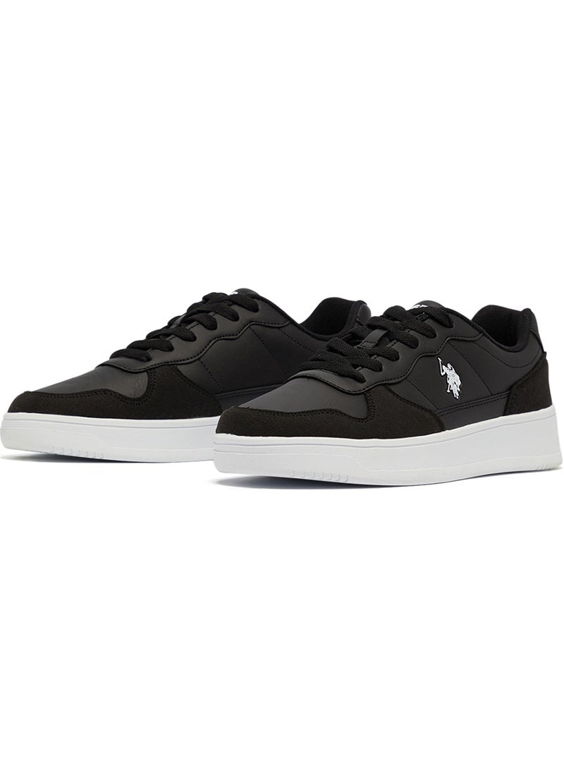 Women's Black Low-Top Sneakers - High-Quality Sole for Everyday Look