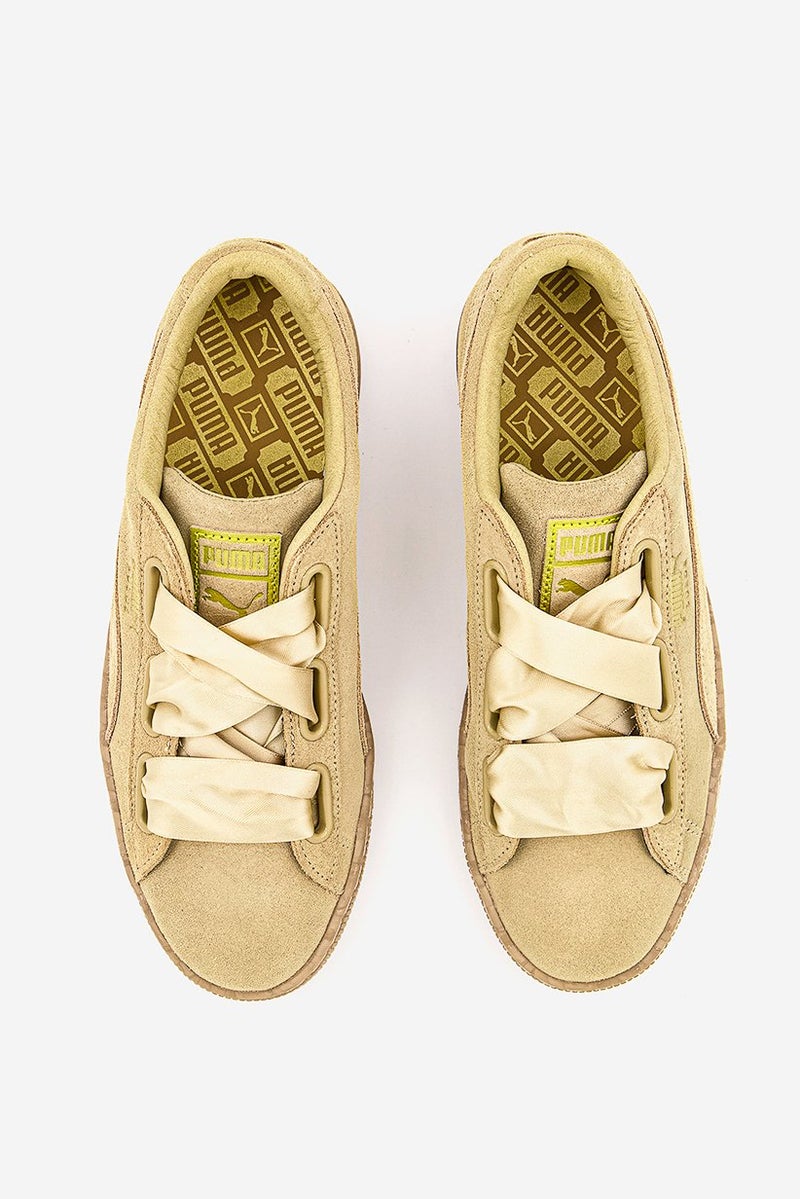 Women Suede Heart leopard Outdoor Shoes, Gold