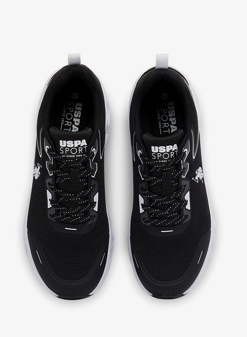 Men's Black Low-Top Sneakers - Lightweight Shoes Lace-Up Design, Comfortable for Everyday Outfits