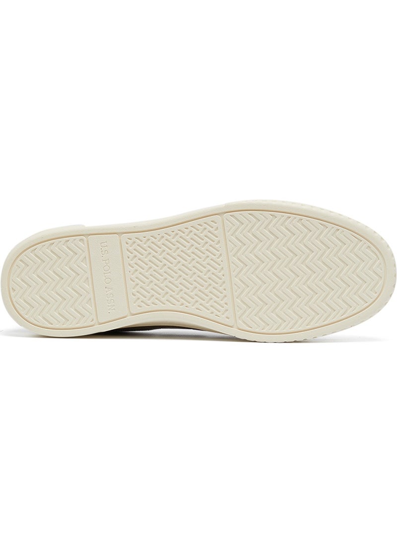 Men's Beige Low-Top Sneakers - Lightweight Slip-On Design with Iconic Branding for a Clean Look