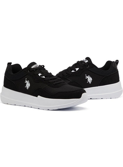 Men's Black Low-Top Sneakers - Lightweight Lace-Up Design, Comfortable for Everyday Outfits