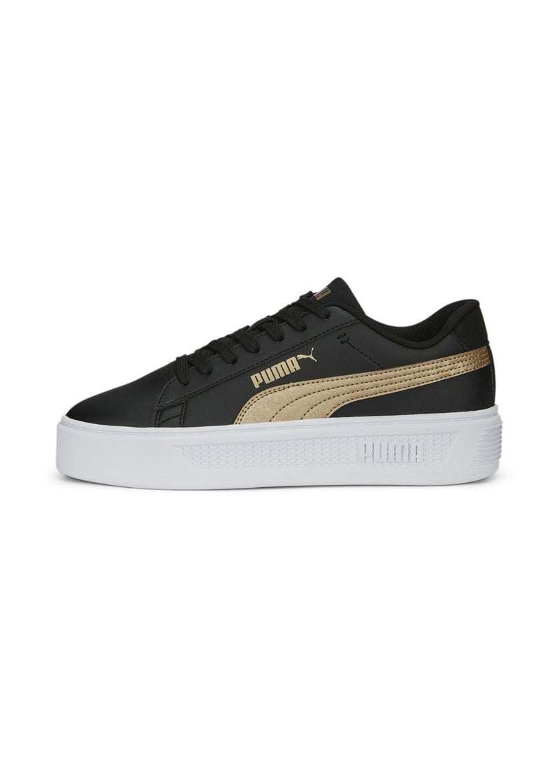 Smash Platform V3 Metallic Womens Black Sneakers