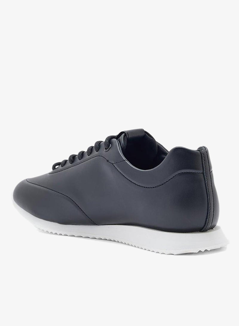 LACE UP LEATHER RUNNER TRAINERS
