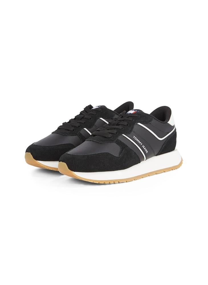 Logo Detail Lace Up Low Top Sneakers