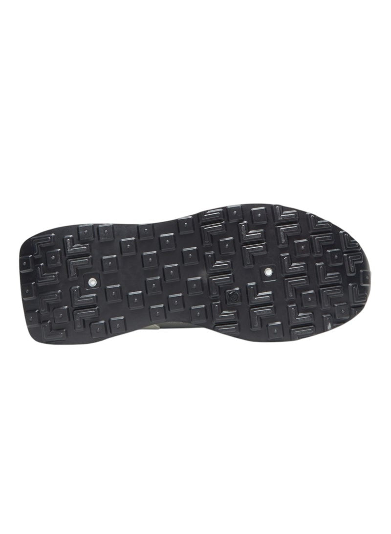 Women's White and Grey Low-Top Sneakers - Lightweight with White Sole, Comfortable Casual Shoes