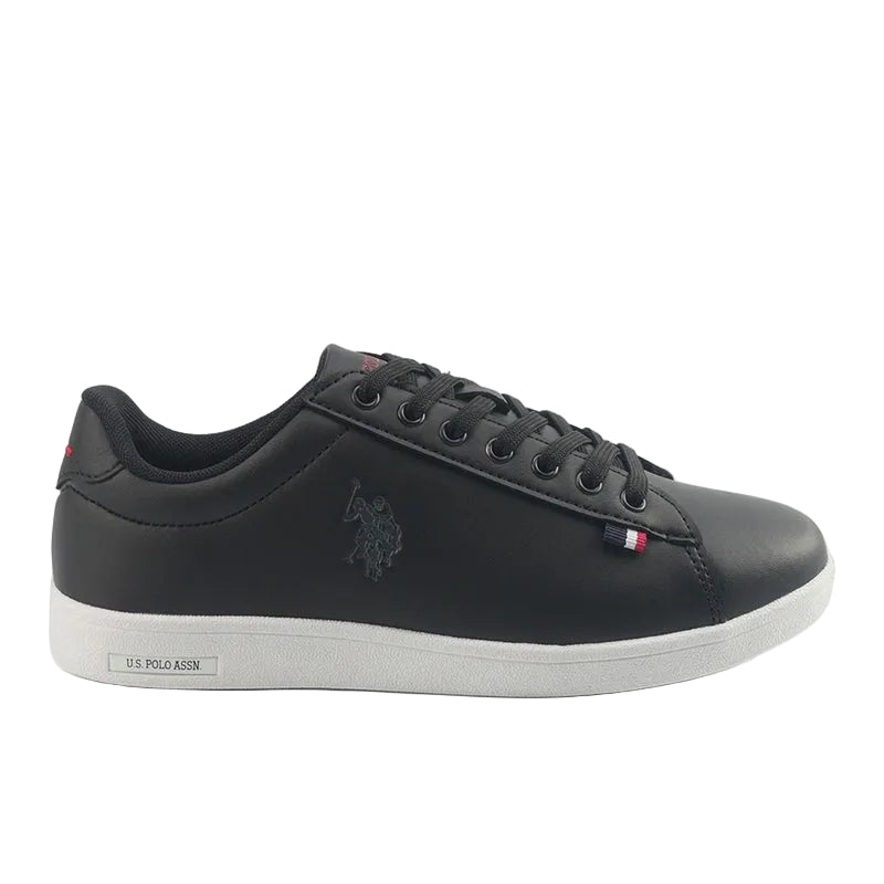 Women's Black Low-Top Sneakers - Bold Lace-Up Style Shoes for Striking Everyday Look