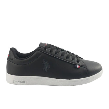 Women's Black Low-Top Sneakers - Bold Lace-Up Style Shoes for Striking Everyday Look