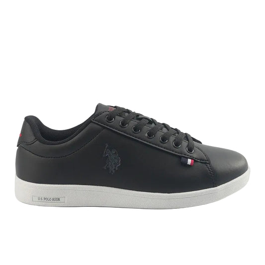 Women's Black Low-Top Sneakers - Bold Lace-Up Style Shoes for Striking Everyday Look