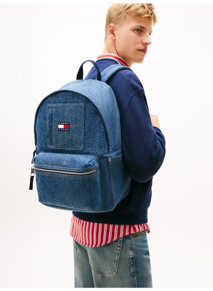 Logo Denim Dome Backpack