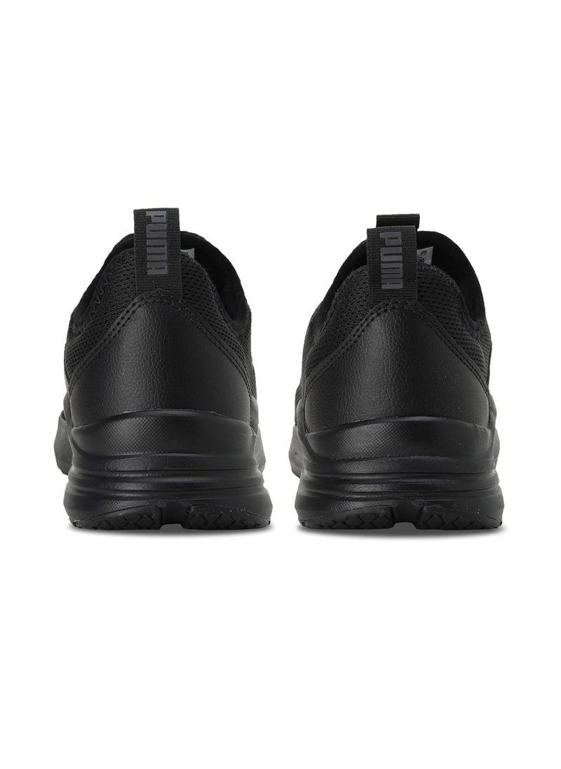 Wired Rapid Unisex Black Sneakers