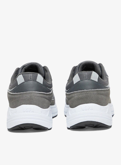 Men's Grey Low-Top Sneakers - Modern Lace-Up Design Shoes, Versatile Shoes for Casual Outfits