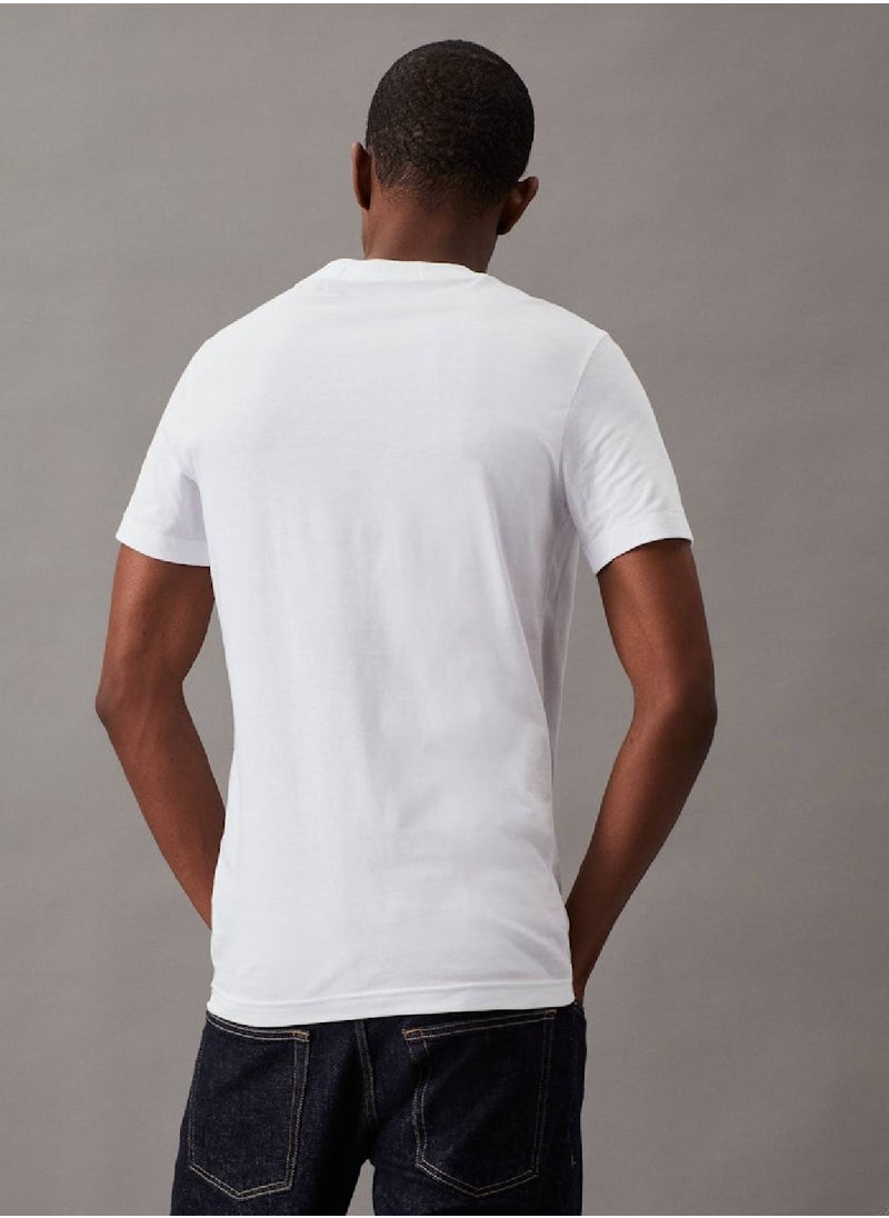 Men's Institutional Logo Slim Fit T-Shirt - Cotton, White
