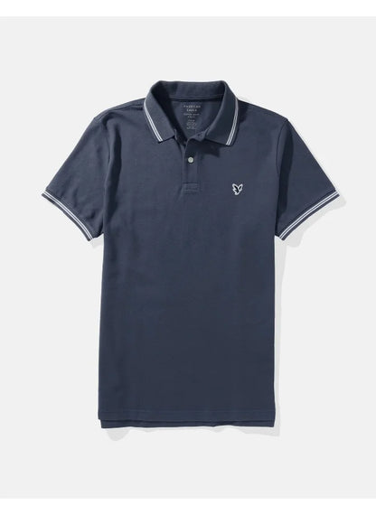Collar Line Logo Detail Short Sleeve Polo Shirt