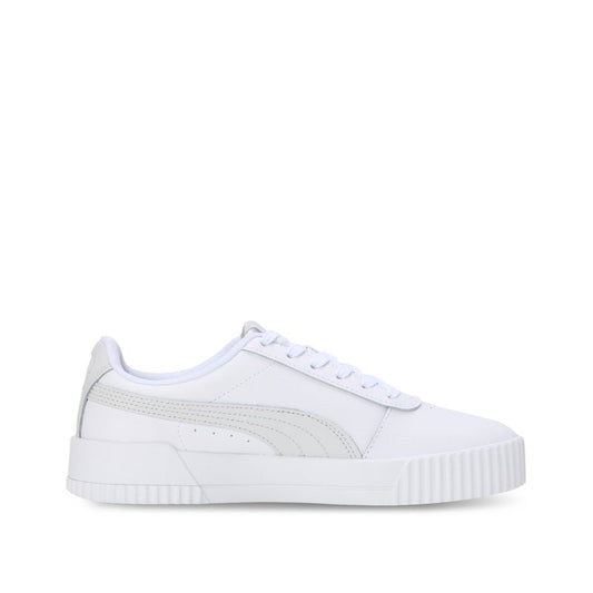 Carina Womens White Leather Trainers