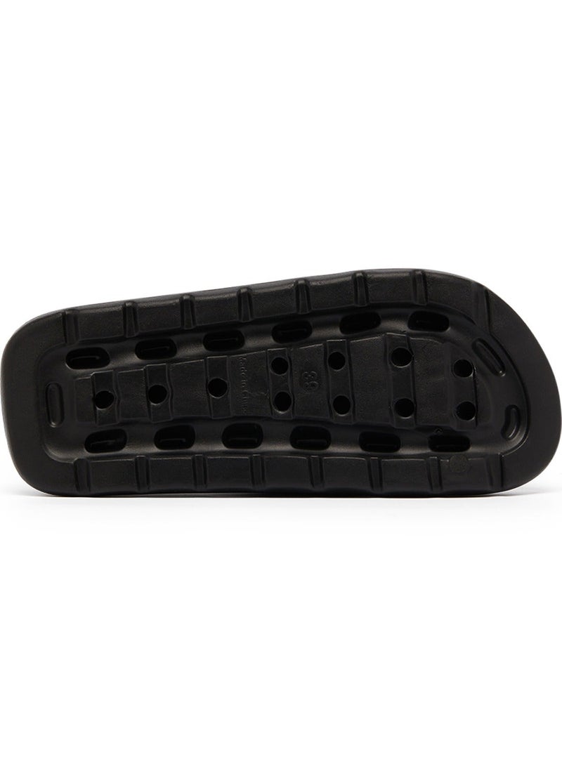 Women's Black Slides - High-Quality Sole Lightweight Shoes & Trendy Design Shoes