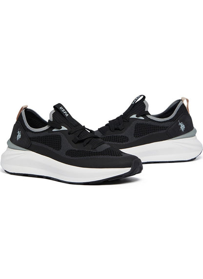 Women's Black Low-Top Sneakers - High-Quality Sole for Everyday Look