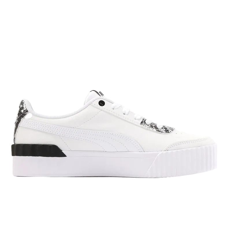 Carina Lift Reptile Womens White Trainers