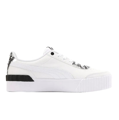 Carina Lift Reptile Womens White Trainers