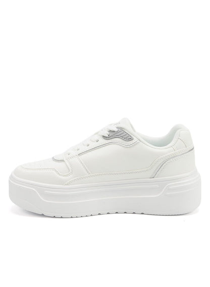 Women's  White Low-Top Sneakers - Style that Moves, Comfort that Lasts
