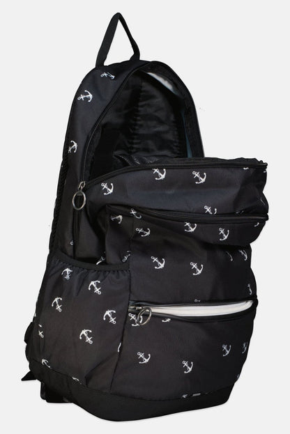 Men Brand Logo Streak Backpack, Black